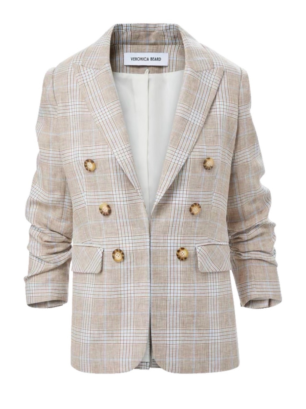 Veronica Beard Women's Beacon Dickey Jacket Beige Khaki Blazer